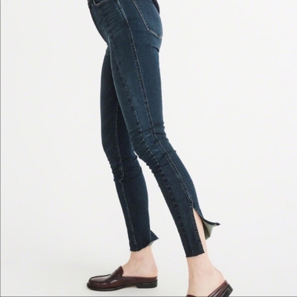 Abercrombie & Fitch Dark Wash Simone High Rise Super Skinny Jeans
